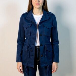 Bailey 44 Utility Jacket Fleece Stretch Womens Size XS Pockets Cinch Waist